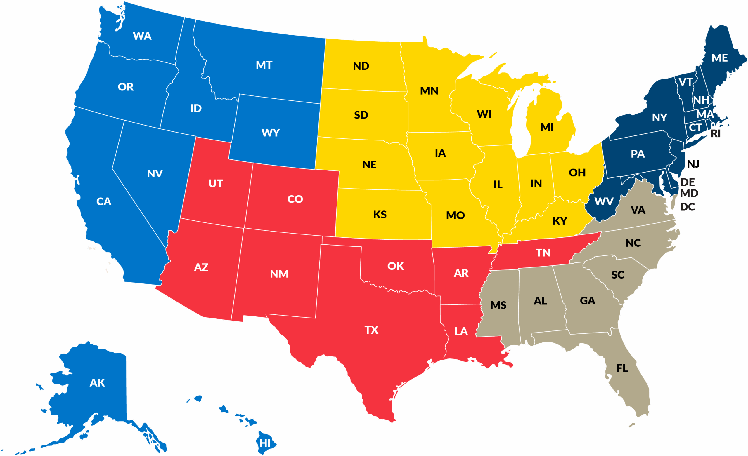 Broker-Dealer Territory Map