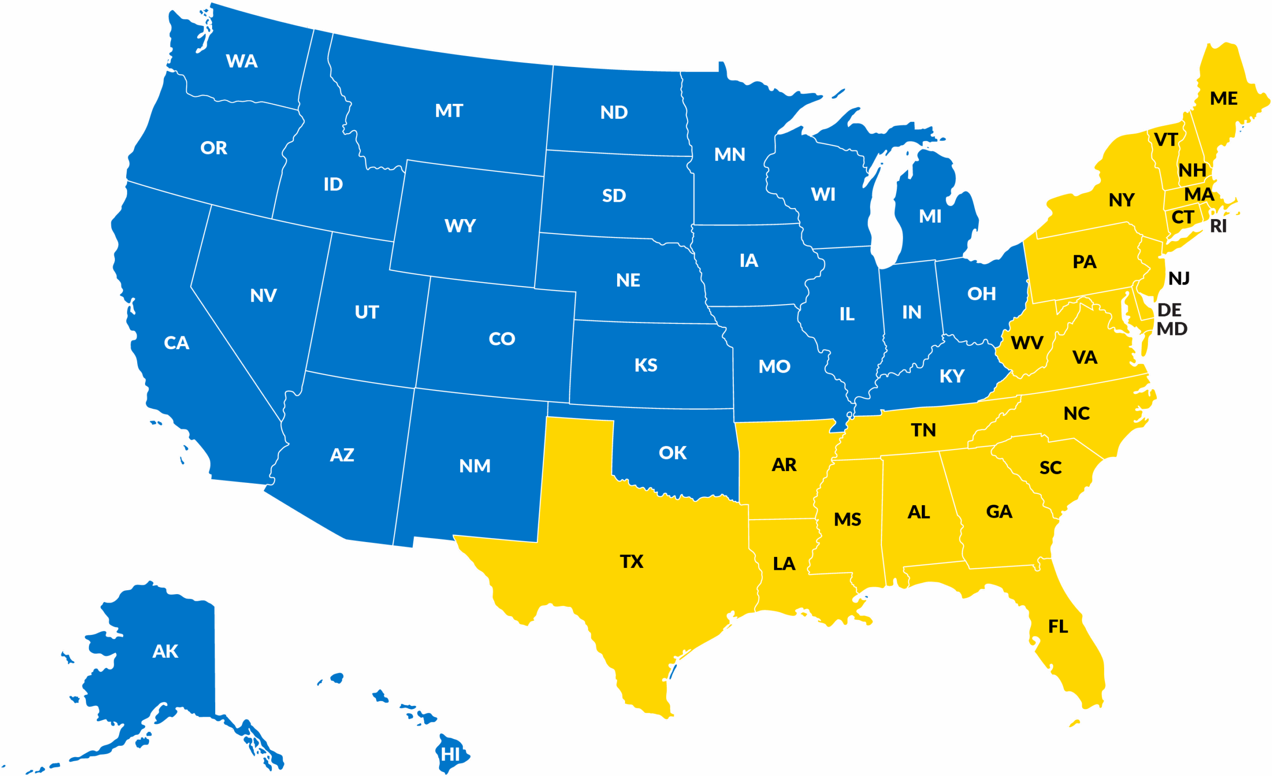 SMA Territory Map on Lt Bkgd
