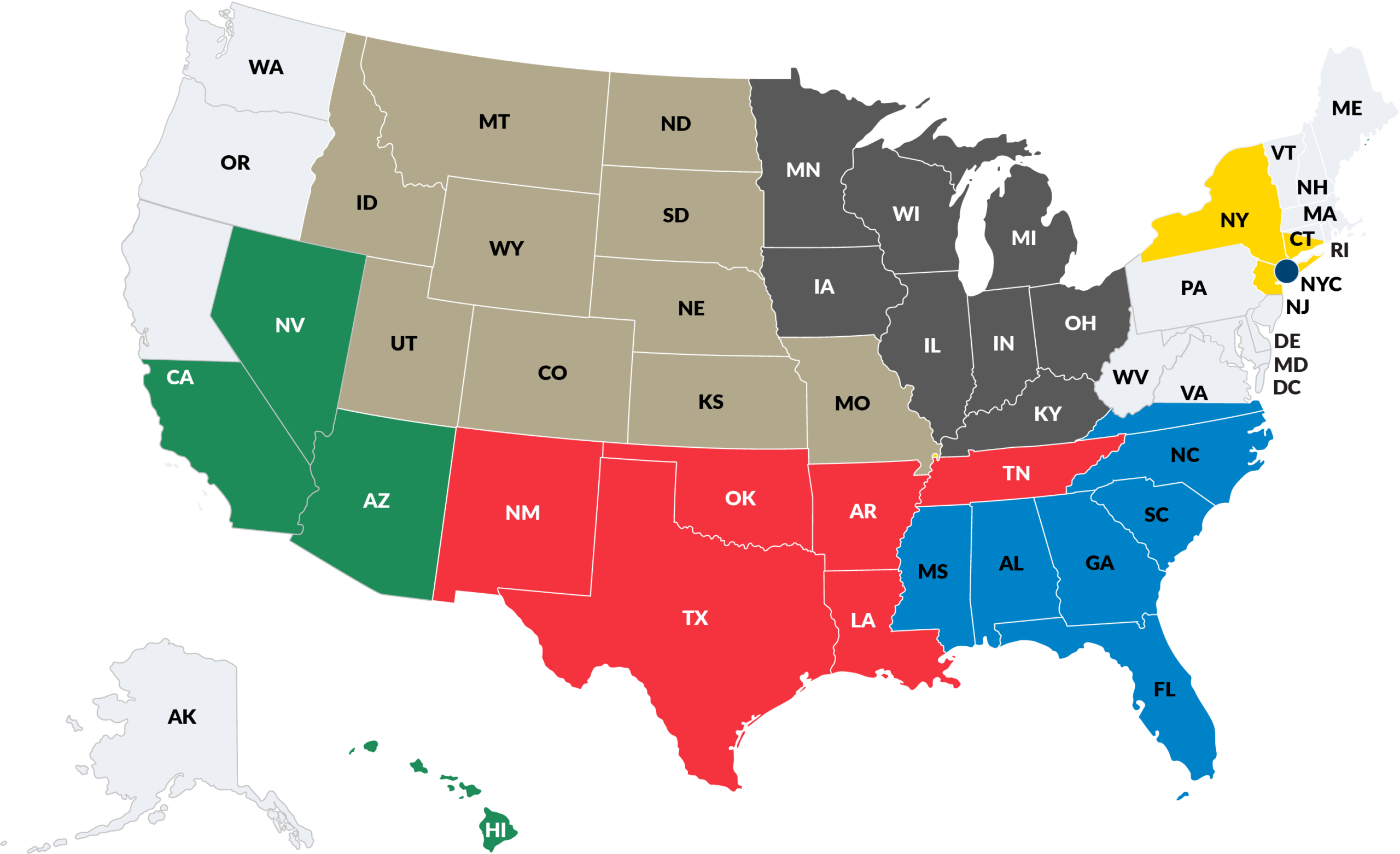 Wealth Management Territory Map
