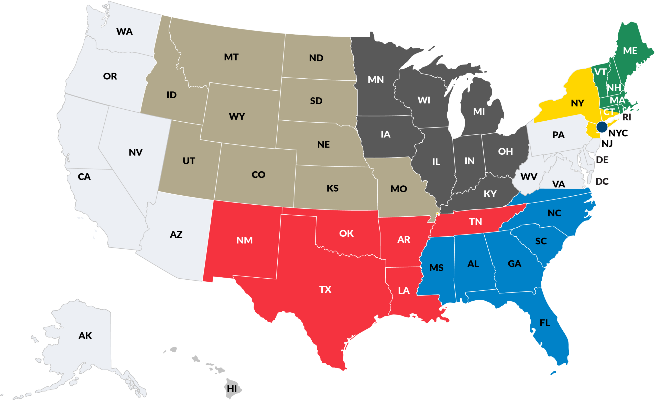 Wealth Management Territory Map-LtBkg